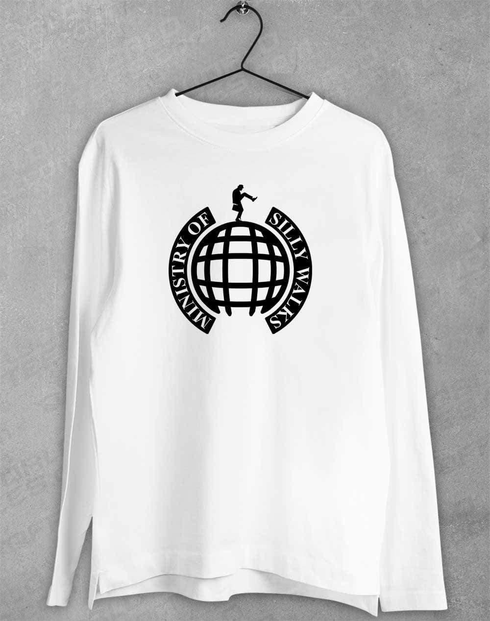 Ministry of Silly Walks Long Sleeve T-Shirt S / White  - Off World Tees