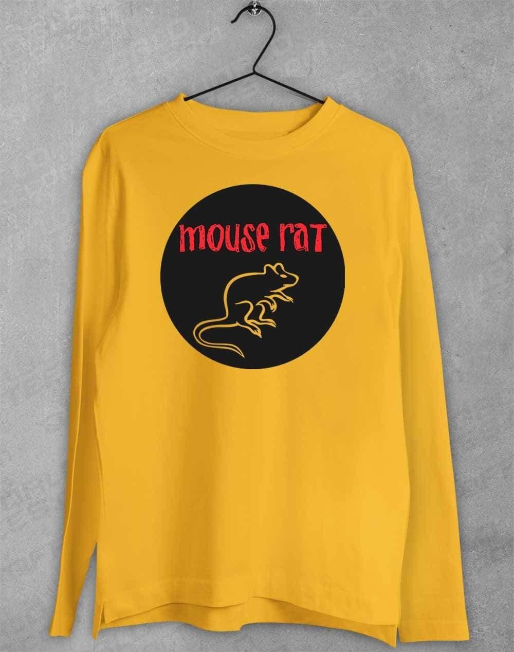 Mouse Rat Round Logo Long Sleeve T-Shirt S / Gold  - Off World Tees