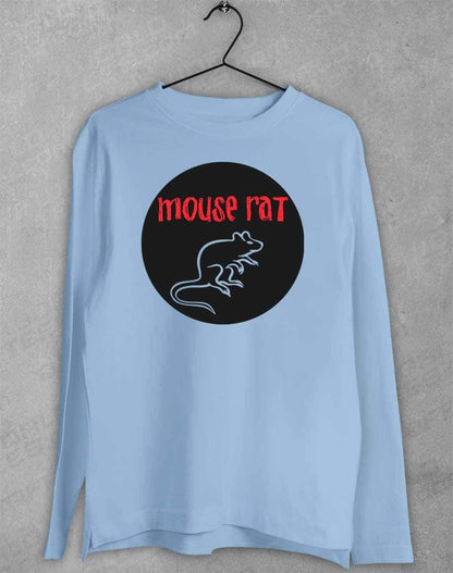 Mouse Rat Round Logo Long Sleeve T-Shirt S / Light Blue  - Off World Tees
