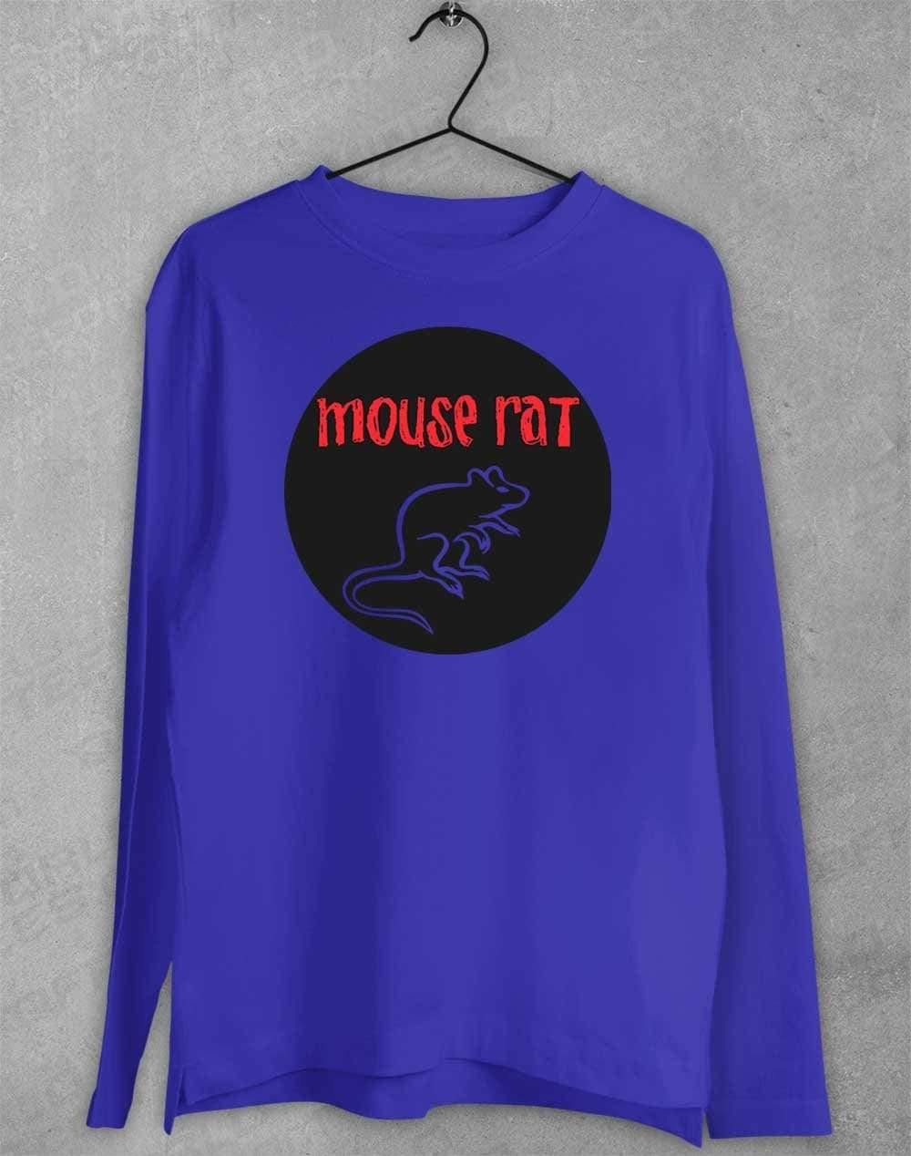 Mouse Rat Round Logo Long Sleeve T-Shirt S / Royal  - Off World Tees