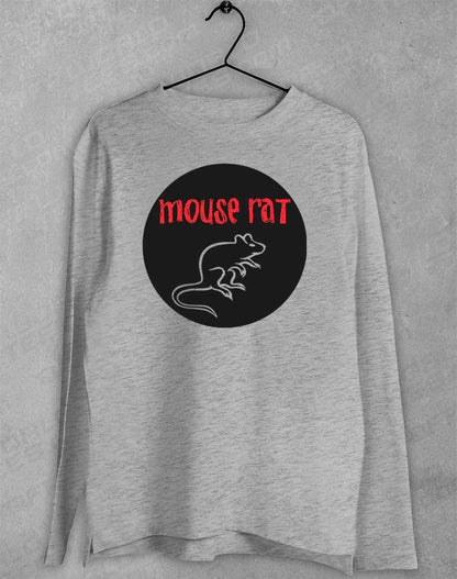 Mouse Rat Round Logo Long Sleeve T-Shirt S / Sport Grey  - Off World Tees