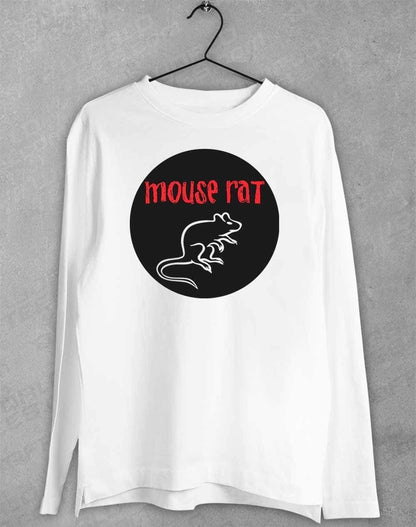 Mouse Rat Round Logo Long Sleeve T-Shirt S / White  - Off World Tees