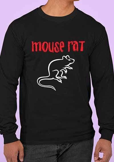 Mouse Rat Text Logo Long Sleeve T-Shirt  - Off World Tees