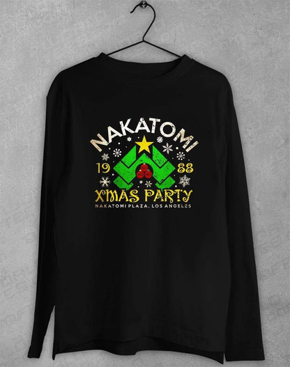 Nakatomi Xmas Party Long Sleeve T-Shirt S / Black  - Off World Tees