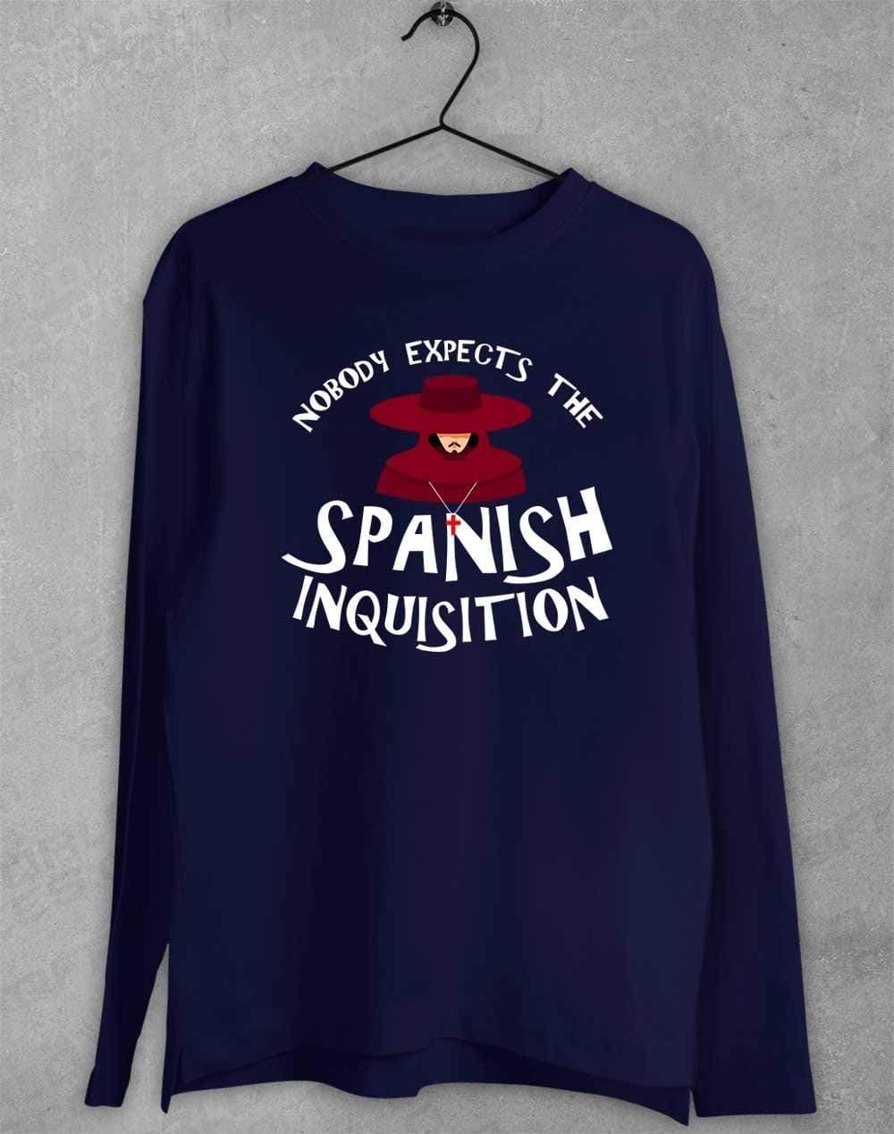 Nobody Expects the Spanish Inquisition Long Sleeve T-Shirt S / Navy  - Off World Tees