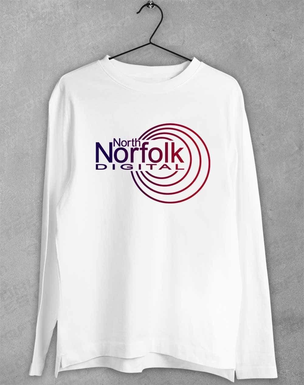 North Norfolk Digital Long Sleeve T-Shirt S / White  - Off World Tees