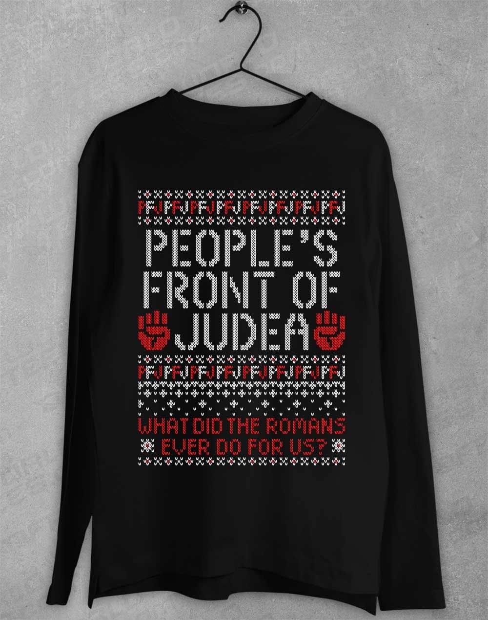 PFJ Festive Knitted-Look  Long Sleeve T-Shirt S / Black  - Off World Tees