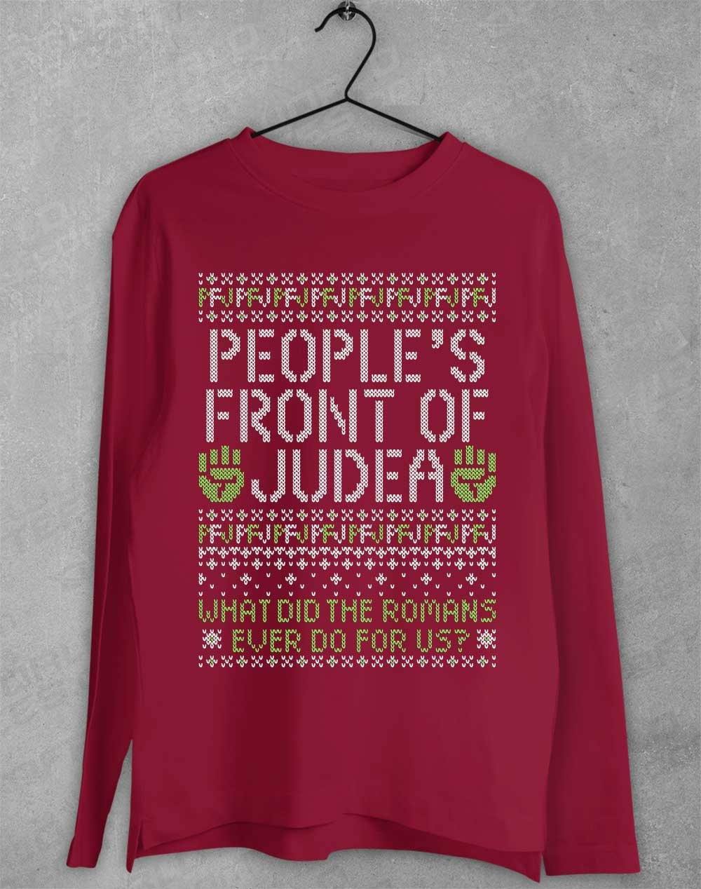 PFJ Festive Knitted-Look  Long Sleeve T-Shirt S / Cardinal Red  - Off World Tees