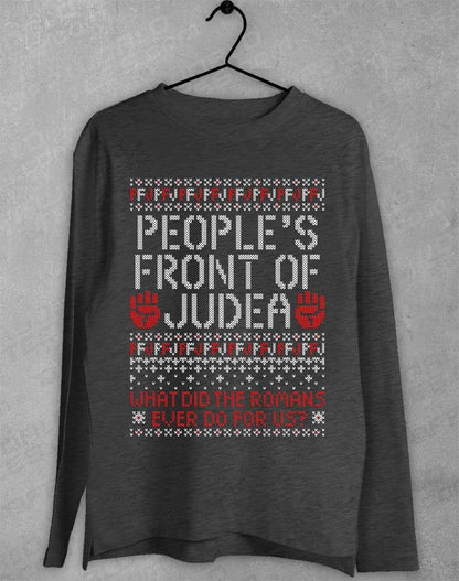 PFJ Festive Knitted-Look  Long Sleeve T-Shirt S / Dark Heather  - Off World Tees