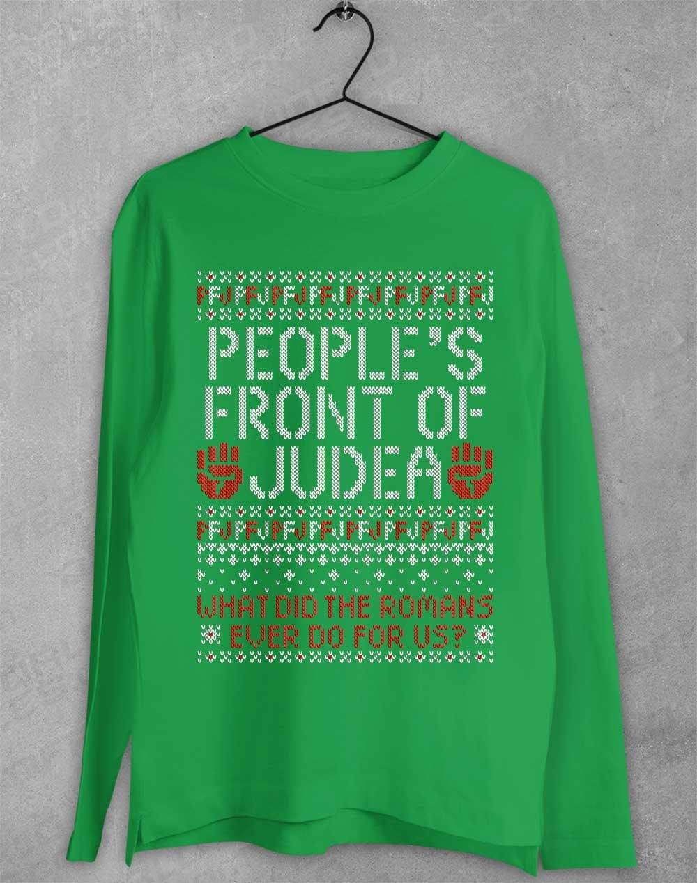 PFJ Festive Knitted-Look  Long Sleeve T-Shirt S / Irish Green  - Off World Tees