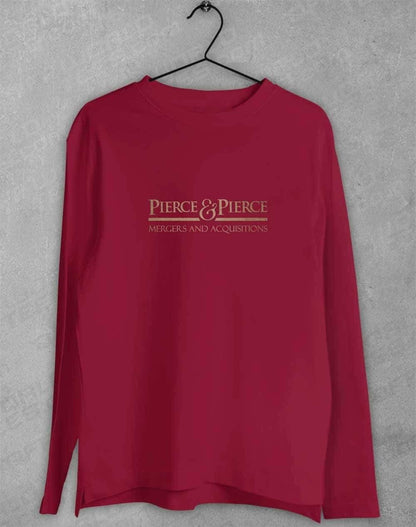 Pierce and Pierce Long Sleeve T-Shirt S / Cardinal  - Off World Tees