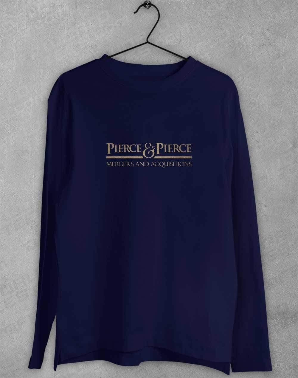 Pierce and Pierce Long Sleeve T-Shirt S / Navy  - Off World Tees