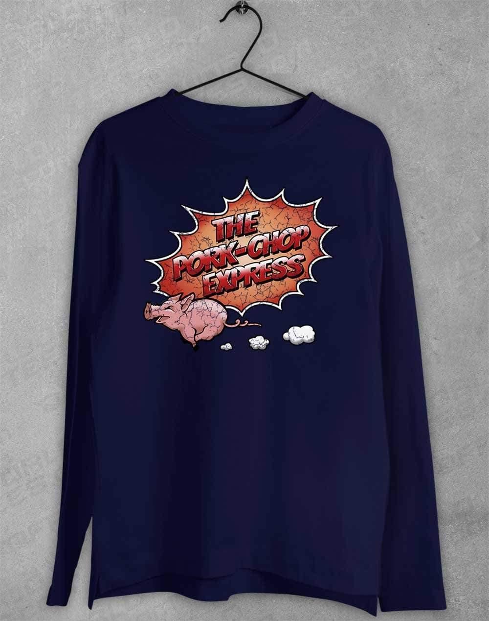 Pork Chop Express Distressed Logo Long Sleeve T-Shirt | Off World Tees