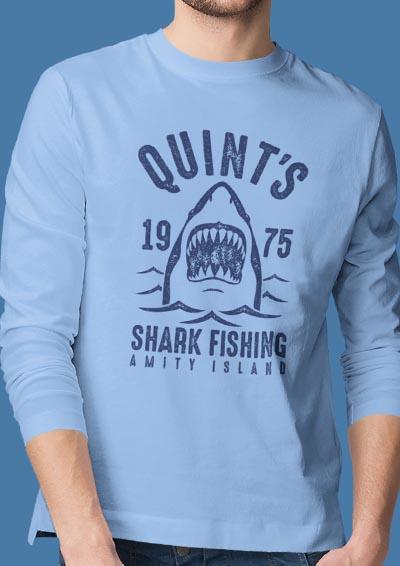 Quint's Shark Fishing Long Sleeve T-Shirt  - Off World Tees