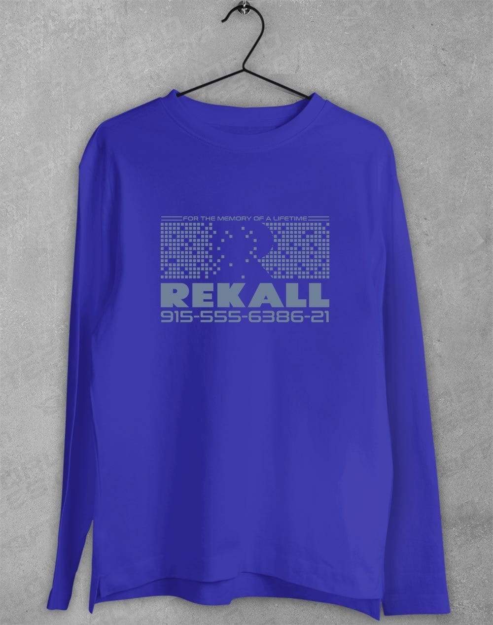 Rekall Long Sleeve T-Shirt S / Royal  - Off World Tees