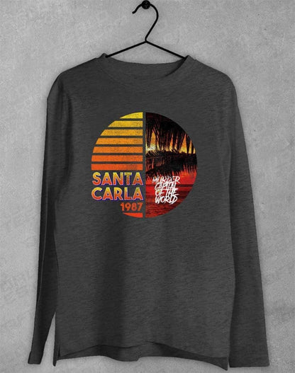 Santa Carla 1987 - Long Sleeve T-Shirt S / Dark Heather  - Off World Tees