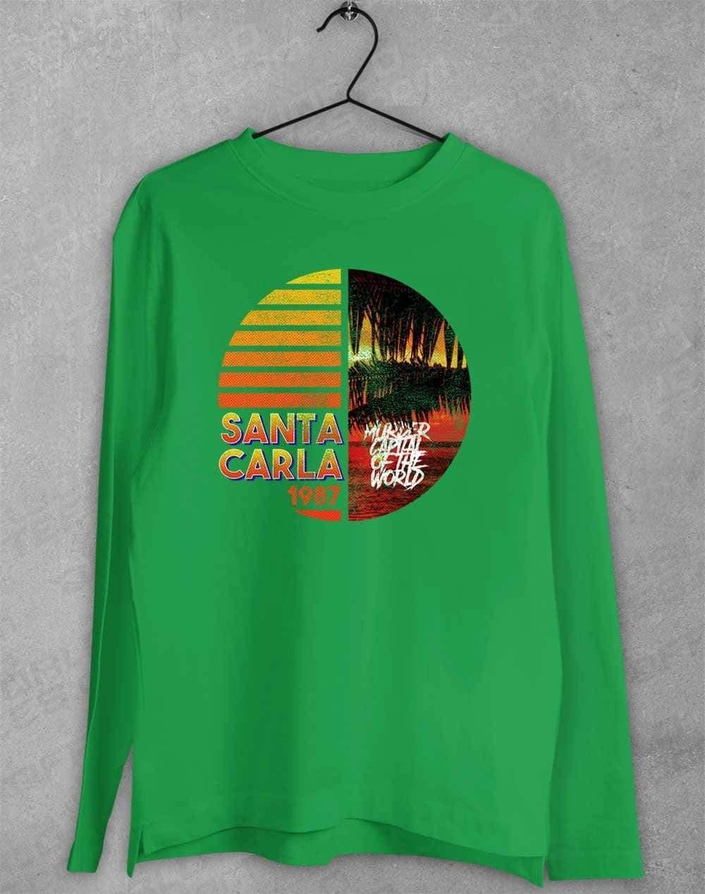 Santa Carla 1987 - Long Sleeve T-Shirt S / Irish Green  - Off World Tees