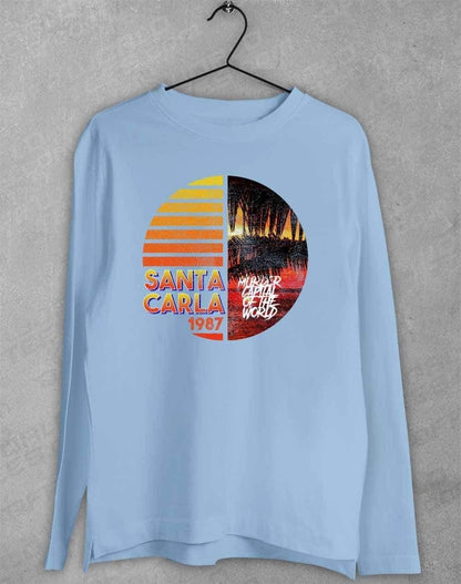 Santa Carla 1987 - Long Sleeve T-Shirt S / Light Blue  - Off World Tees