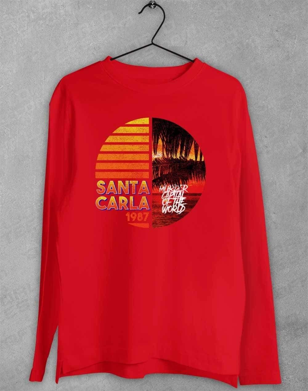 Santa Carla 1987 - Long Sleeve T-Shirt S / Red  - Off World Tees