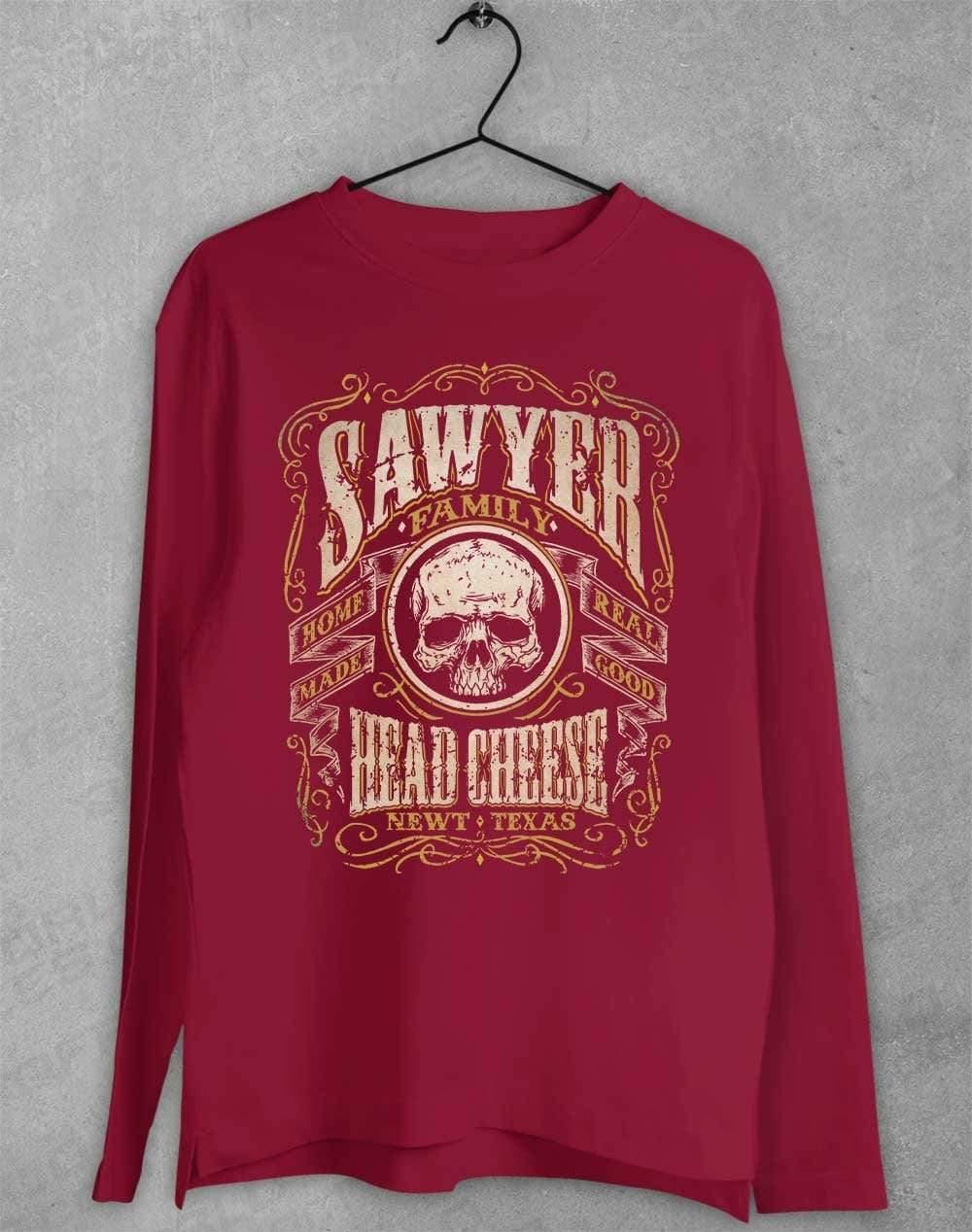 Sawyer Family Head Cheese Long Sleeve T-Shirt S / Cardinal  - Off World Tees