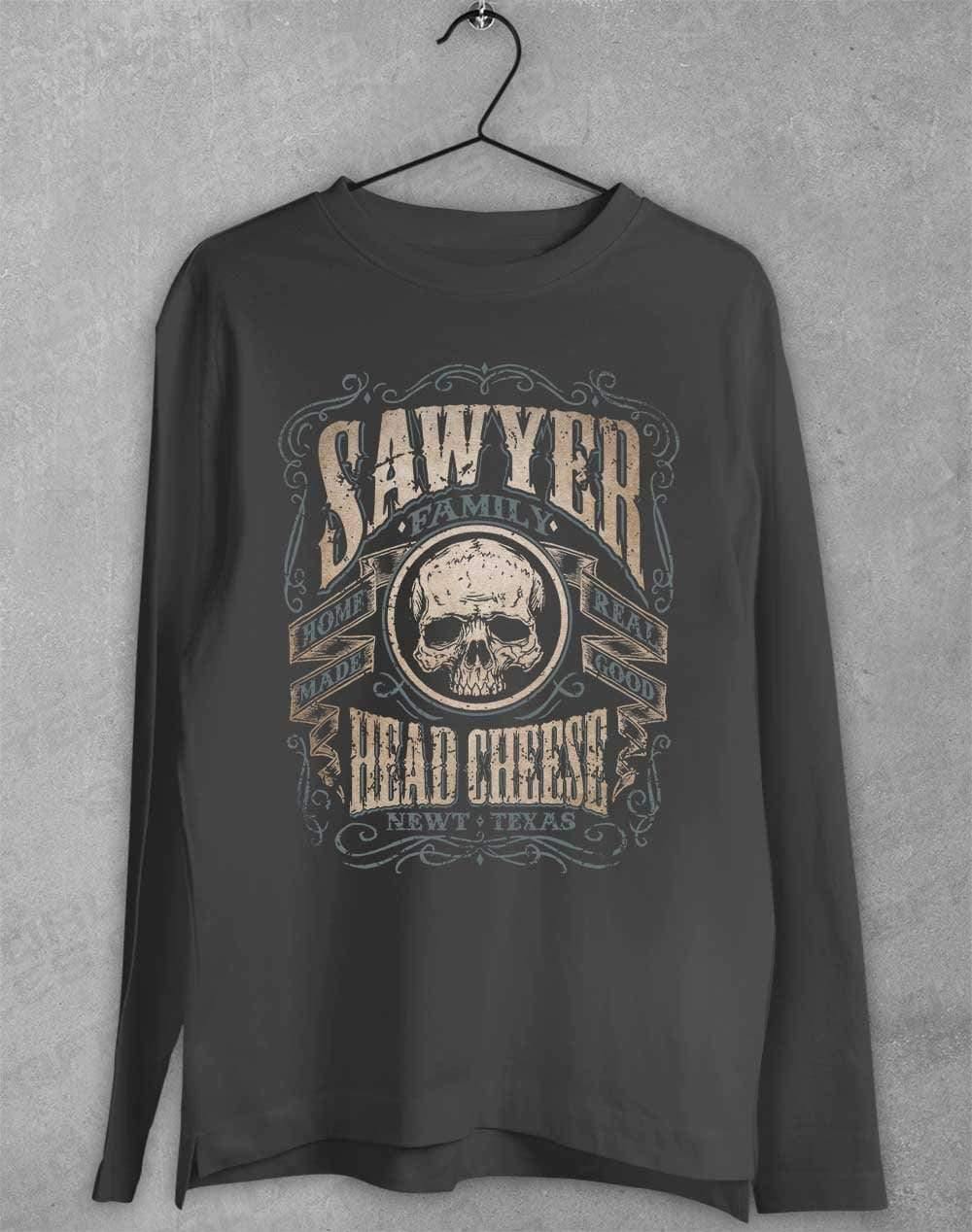 Sawyer Family Head Cheese Long Sleeve T-Shirt S / Charcoal  - Off World Tees