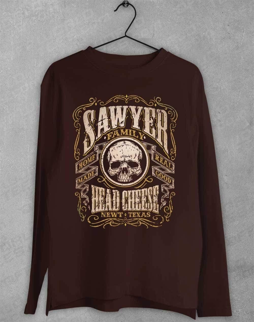 Sawyer Family Head Cheese Long Sleeve T-Shirt S / Dark Chocolate  - Off World Tees