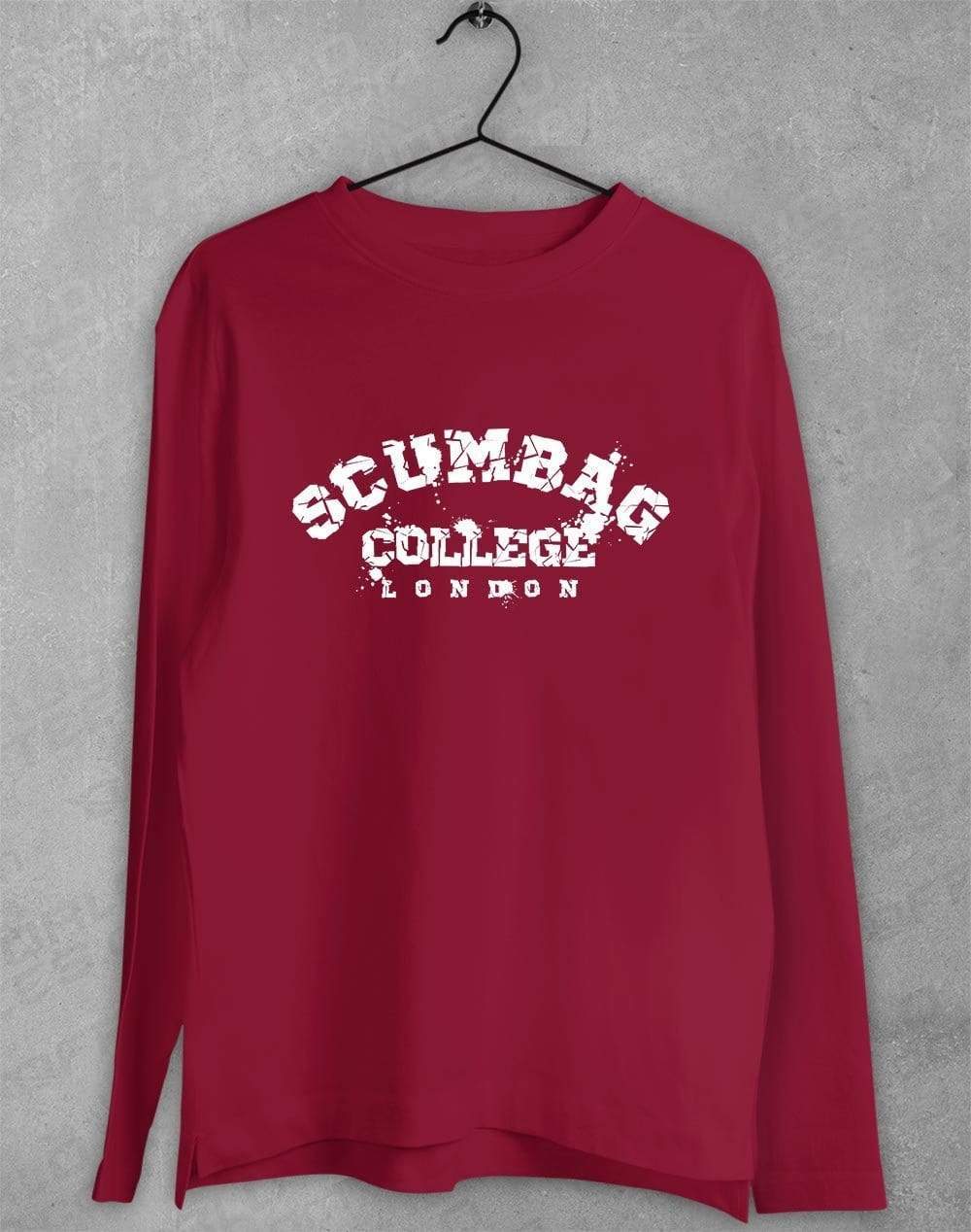 Scumbag College Long Sleeve T-Shirt S / Cardinal Red  - Off World Tees