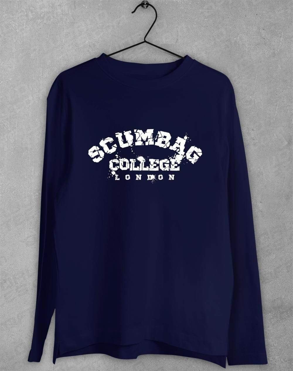 Scumbag College Long Sleeve T-Shirt S / Navy  - Off World Tees