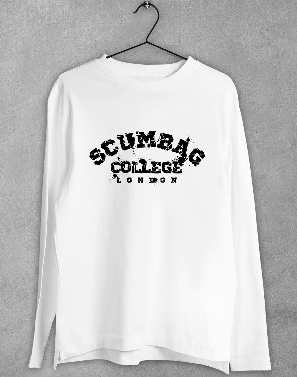 Scumbag College Long Sleeve T-Shirt S / White  - Off World Tees