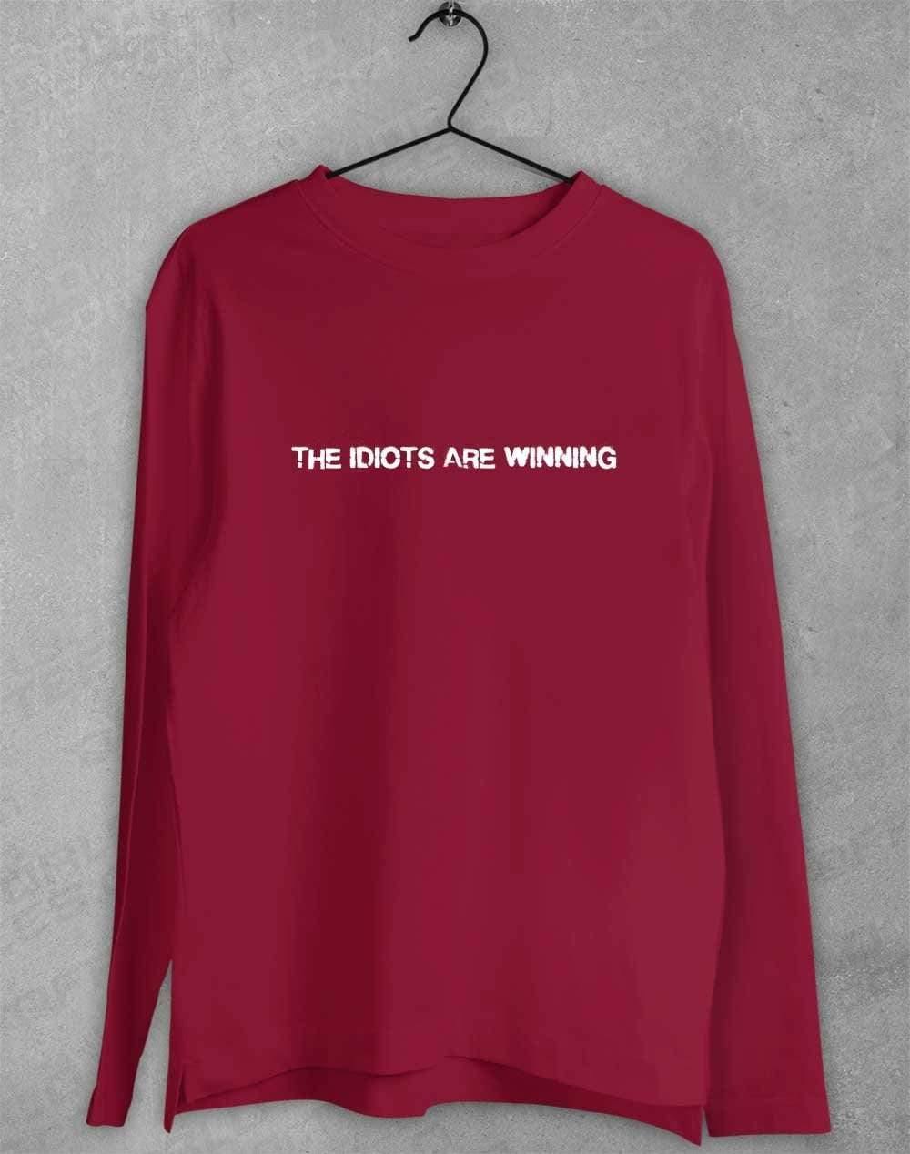The Idiots Are Winning Long Sleeve T-Shirt S / Cardinal  - Off World Tees