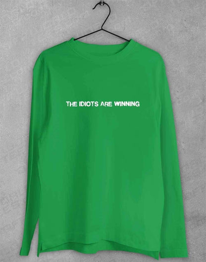 The Idiots Are Winning Long Sleeve T-Shirt S / Irish Green  - Off World Tees