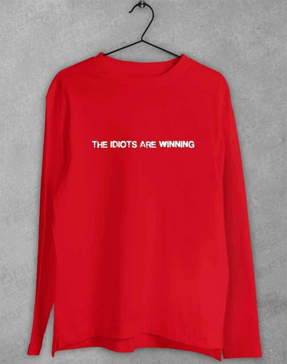 The Idiots Are Winning Long Sleeve T-Shirt S / Red  - Off World Tees