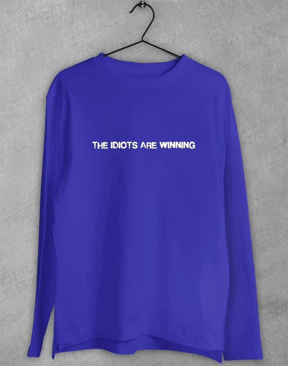 The Idiots Are Winning Long Sleeve T-Shirt S / Royal  - Off World Tees