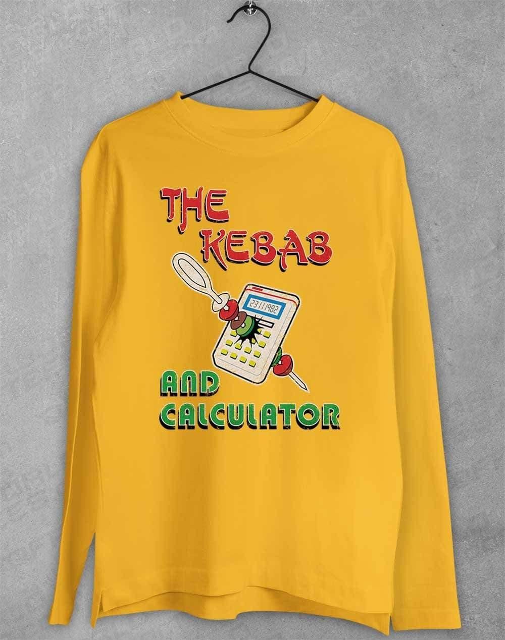 The Kebab and Calculator 1982 Long Sleeve T-Shirt S / Gold  - Off World Tees