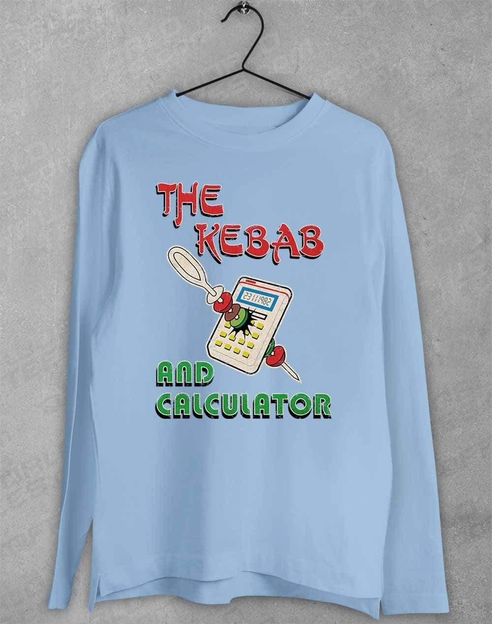 The Kebab and Calculator 1982 Long Sleeve T-Shirt S / Light Blue  - Off World Tees