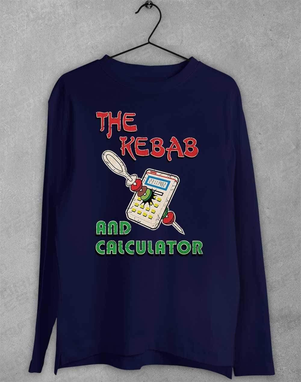 The Kebab and Calculator 1982 Long Sleeve T-Shirt S / Navy  - Off World Tees