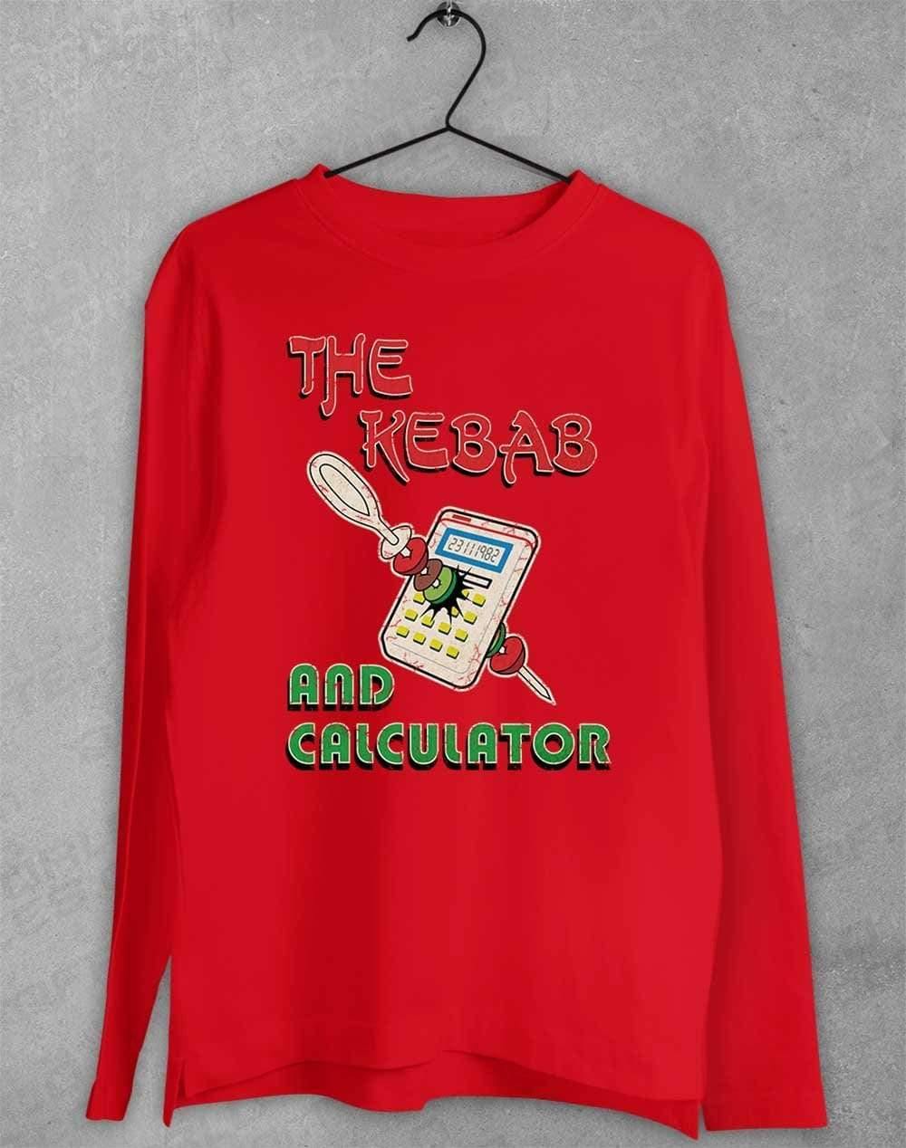 The Kebab and Calculator 1982 Long Sleeve T-Shirt S / Red  - Off World Tees