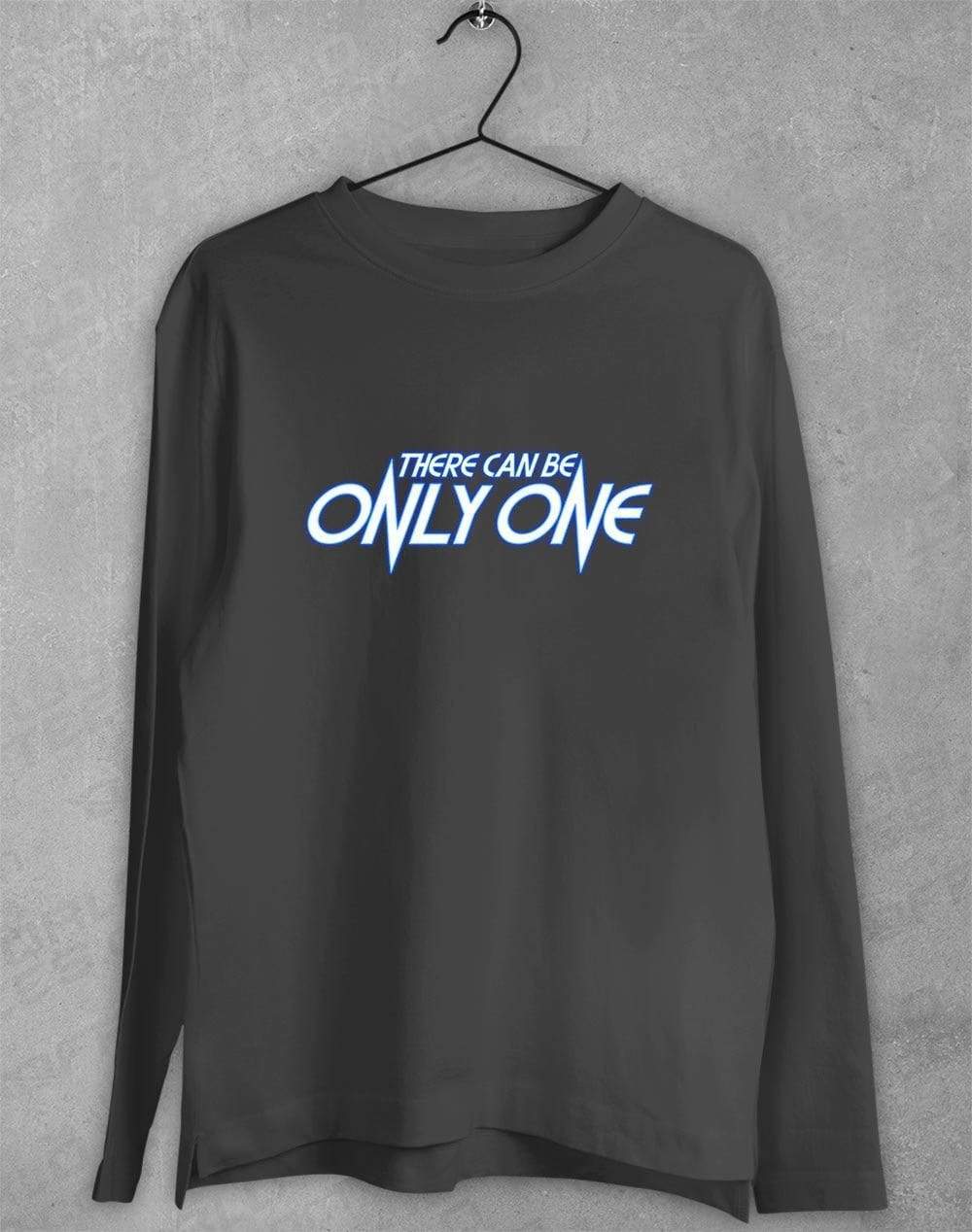 There Can Be Only One Long Sleeve T-Shirt S / Charcoal  - Off World Tees