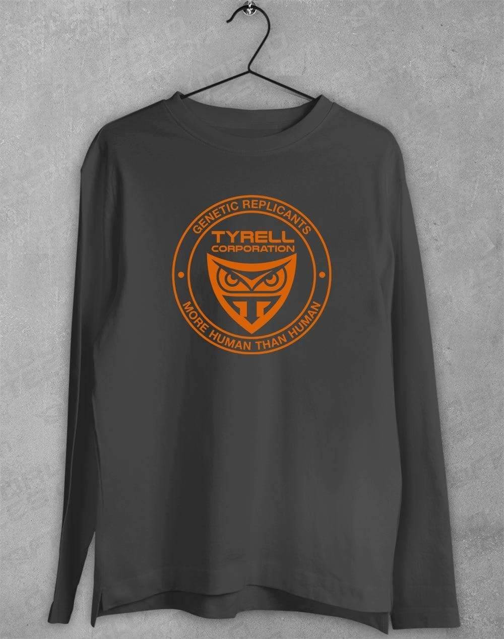 Tyrell Corp Circular Long Sleeve T-Shirt S / Charcoal  - Off World Tees