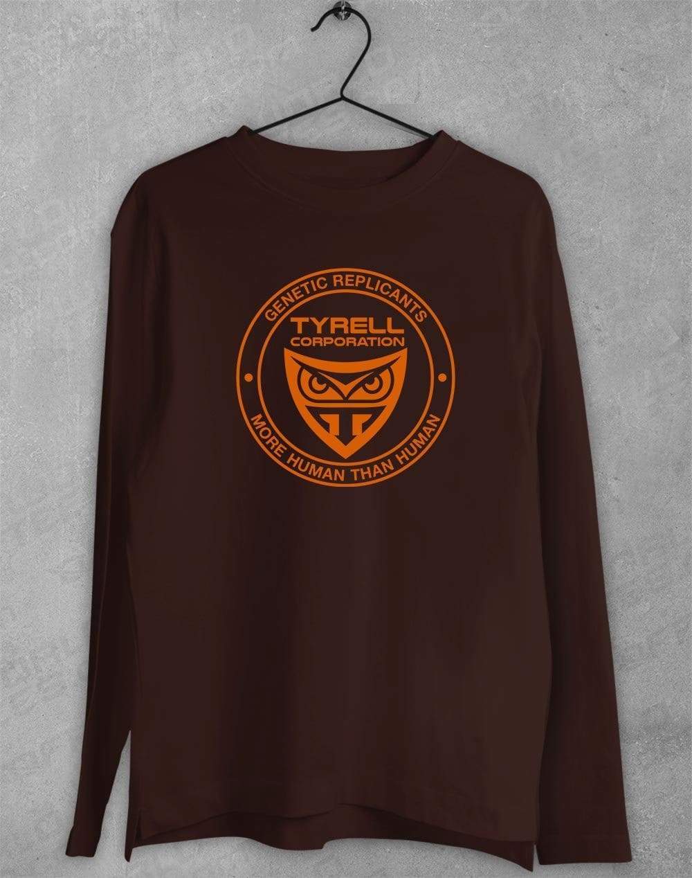 Tyrell Corp Circular Long Sleeve T-Shirt S / Dark Chocolate  - Off World Tees