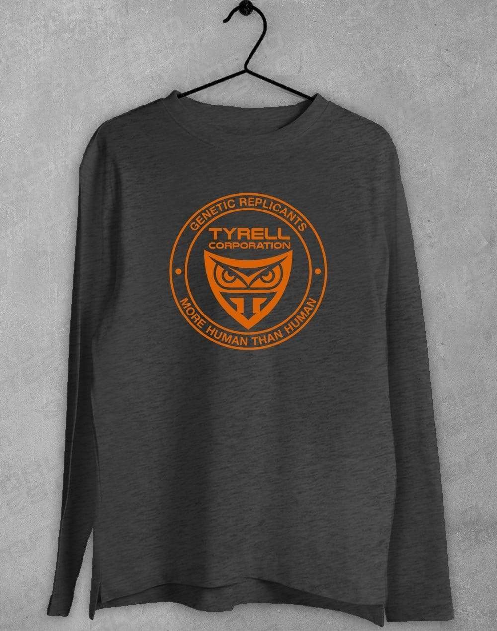 Tyrell Corp Circular Long Sleeve T-Shirt S / Dark Heather  - Off World Tees