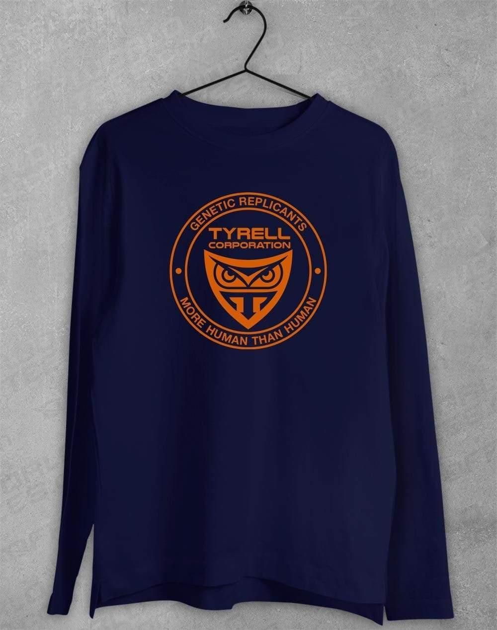 Tyrell Corp Circular Long Sleeve T-Shirt S / Navy  - Off World Tees
