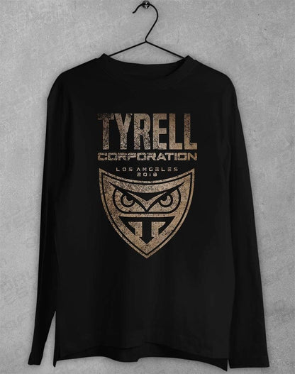 Tyrell Distressed Badge Long Sleeve T-Shirt S / Black  - Off World Tees