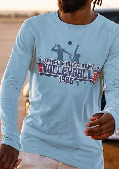 US Navy Volleyball 1986 Long Sleeve T-Shirt  - Off World Tees