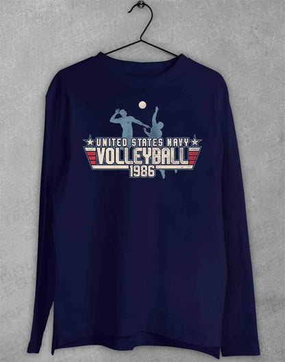 US Navy Volleyball 1986 Long Sleeve T-Shirt S / Navy  - Off World Tees