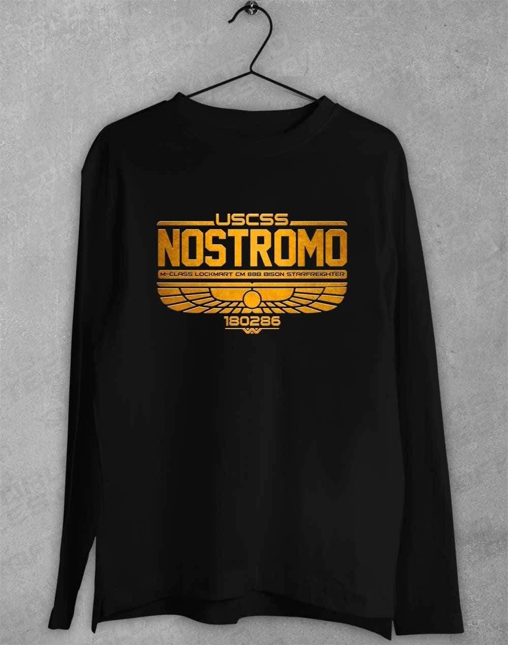 USCSS Nostromo Long Sleeve T-Shirt S / Black  - Off World Tees