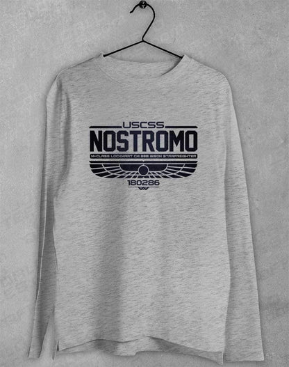 USCSS Nostromo Long Sleeve T-Shirt S / Sport Grey  - Off World Tees