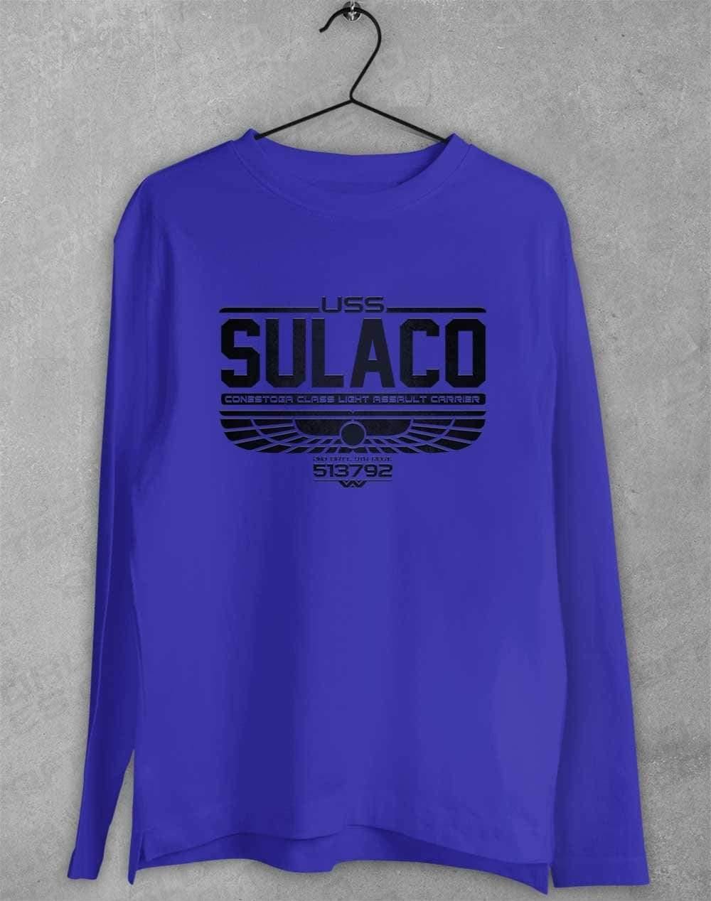 USS Sulaco Long Sleeve T-Shirt S / Royal  - Off World Tees