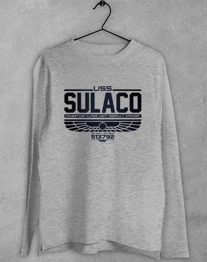 USS Sulaco Long Sleeve T-Shirt S / Sport Grey  - Off World Tees