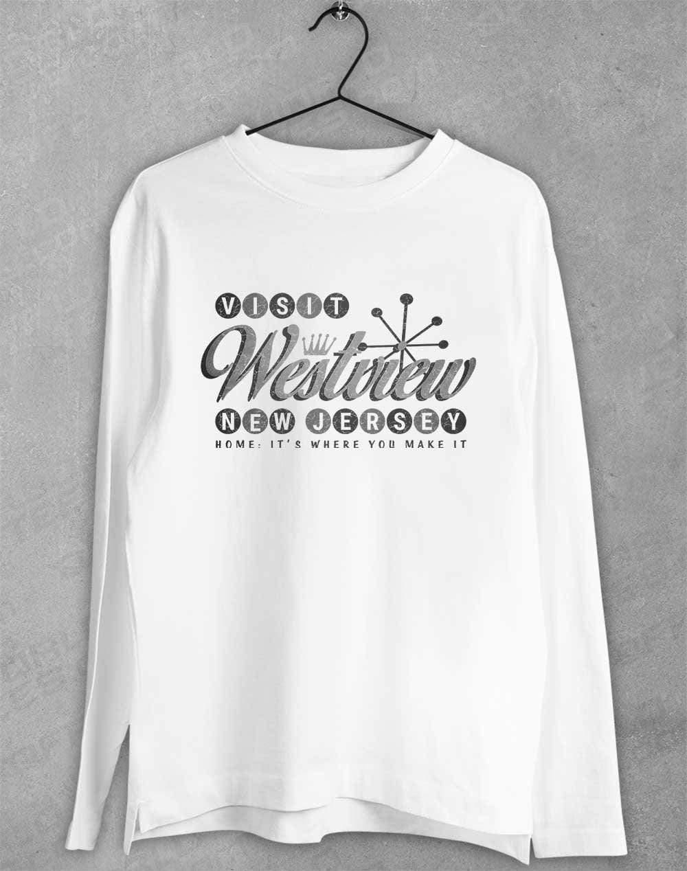 Visit Westview New Jersey Long Sleeve T-Shirt S / White  - Off World Tees